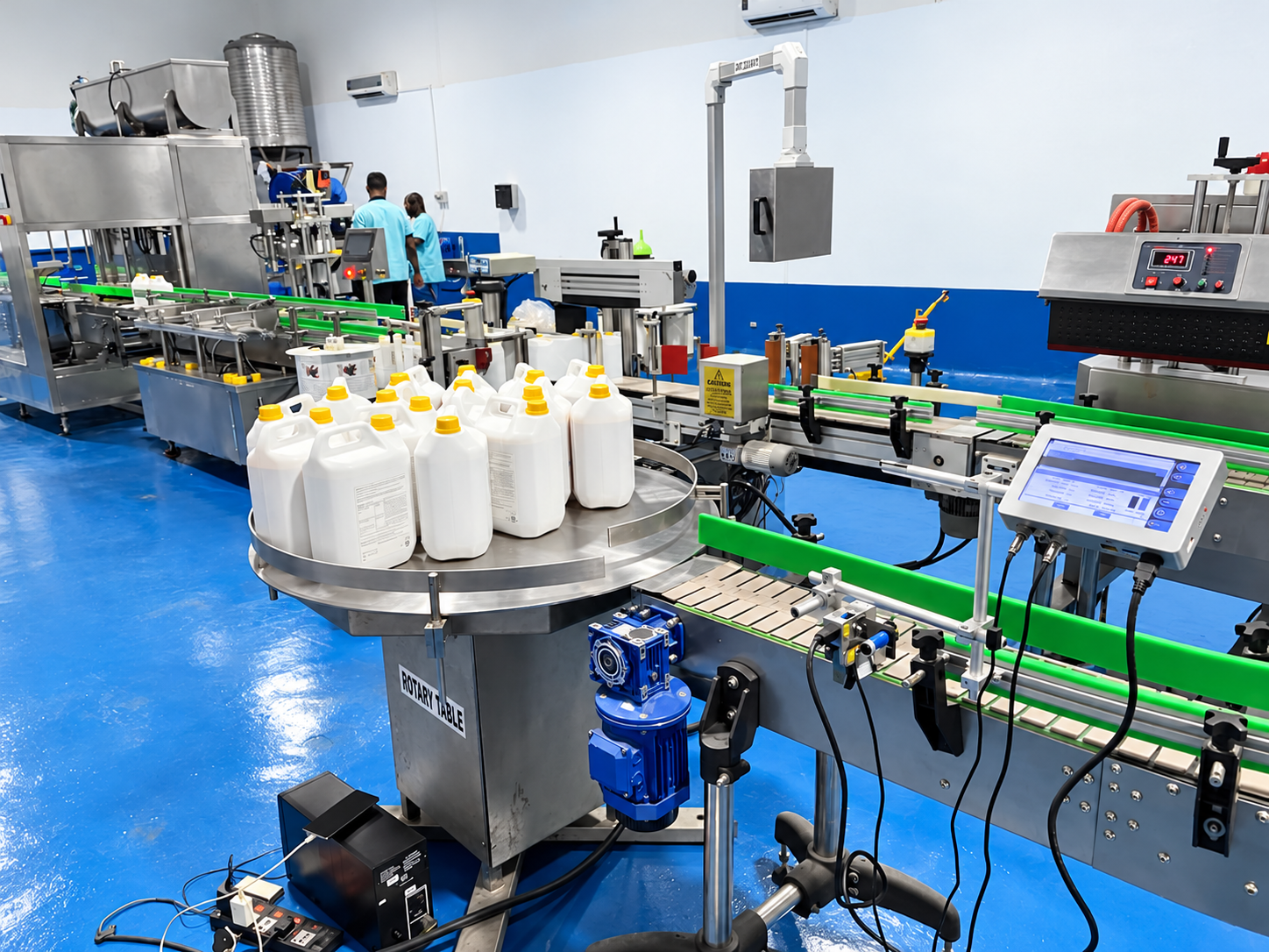 UcanConcept production and filling line from the supplied company profile, with lighting enhanced