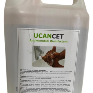 UCAN CET ANTIMICROBIAL DISINFECTANT LIQUID - CHLORHEXIDINE GLUCONATE 1.5% W/V: CETRIMIDE 15% HOSPITAL CONCENTRATE